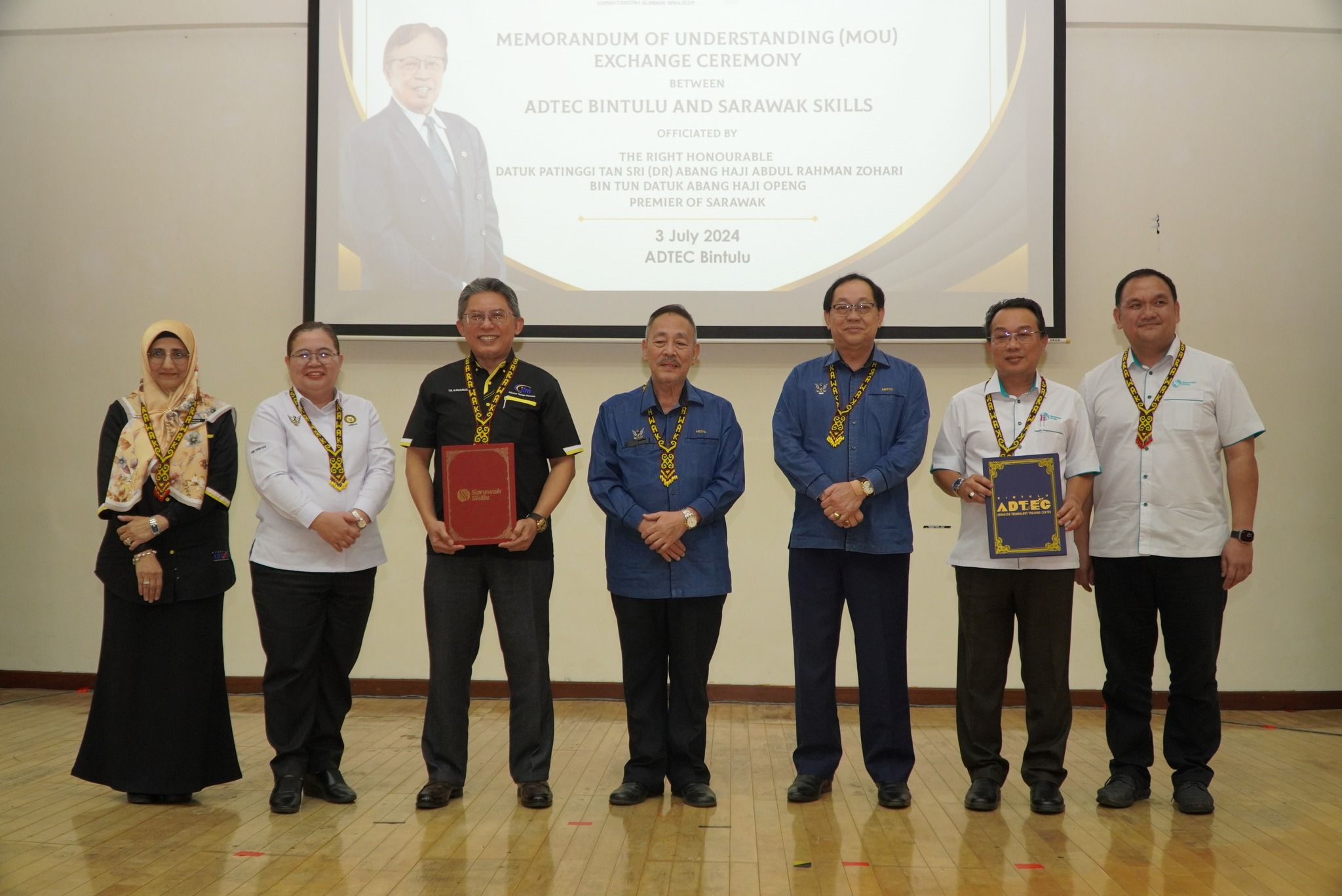 Majlis Pertukaran MoU Antara ADTEC Bintulu Dengan Sarawak Skills